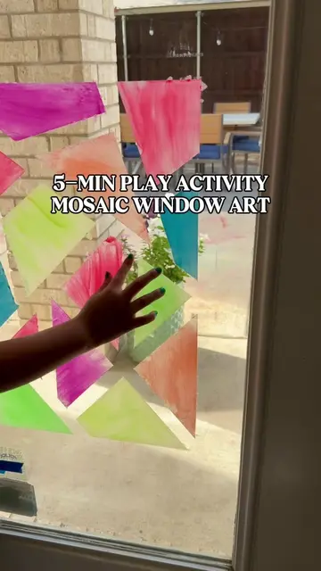 Turn your window into a colorful masterpiece. 🌈✨ This easy kids activity lets t
