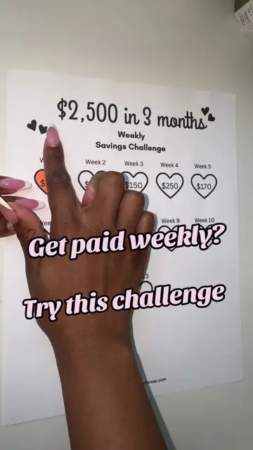Save $2,500 in 3 months with this weekly savings challenge 💵Color an connect ti