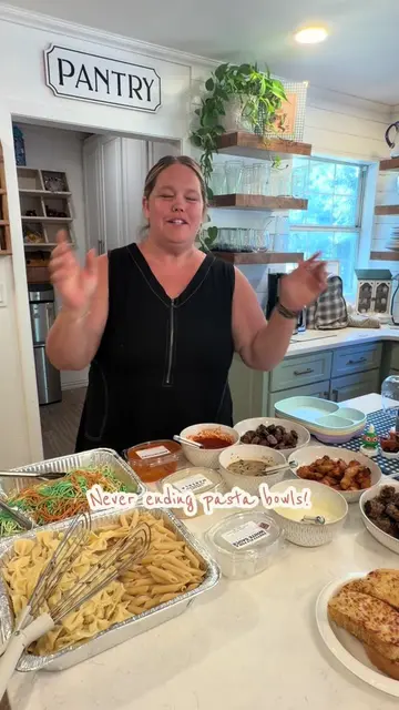 Never ending pasta night! This was so fun! Would do it again! #themhoffers #neve