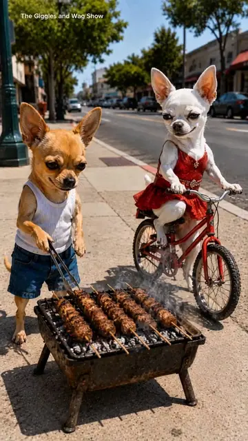 They stole his BBQ so he blew them ALL up 💥🦍😂 Husky and Girl Chihuahua trick 