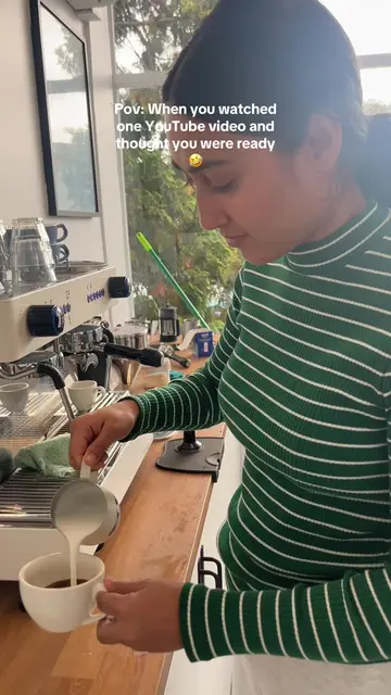 One tutorial later, suddenly we’re café professionals. Then the coffee machine h