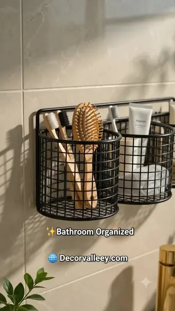 ✨ Bathroom ko Premium Look Dein! 🖤🚿 Apni daily essentials ko ek hi jagah styli