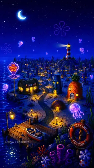 welcome to bikini Bottom 🫧 (Download more in ny bio) #fypシ #cartoon #spongebob 
