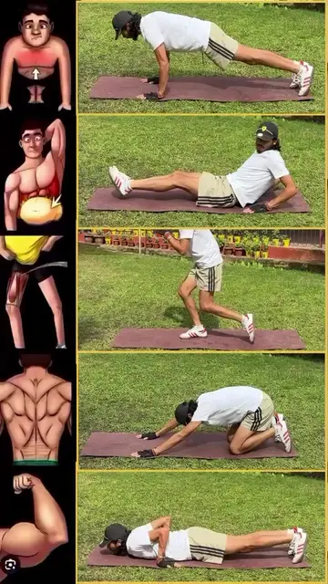 💪 Build Muscle Anywhere — No Gym Needed! These 5 bodyweight exercises target yo