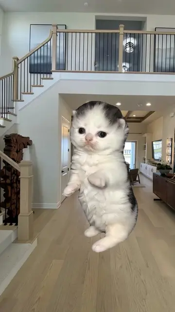 Three cute kittens from form a tiny dance crew, poppin’ it and hitting synchroni