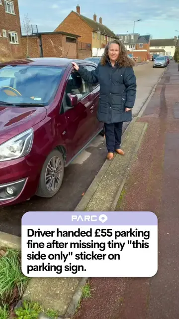 She thought she was parked legally... until she spotted the tiny words "this sid