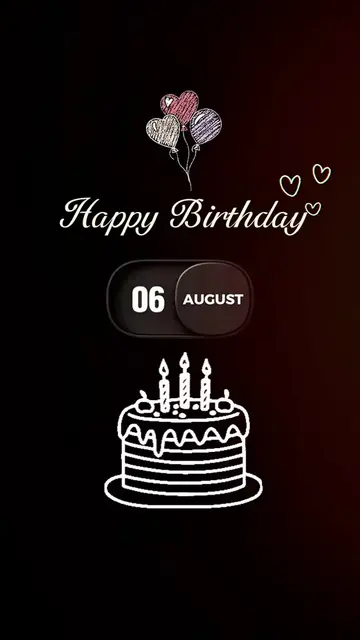 Happy Birthday 06 August Template-Just click "Capcut Anchor (try this template) 