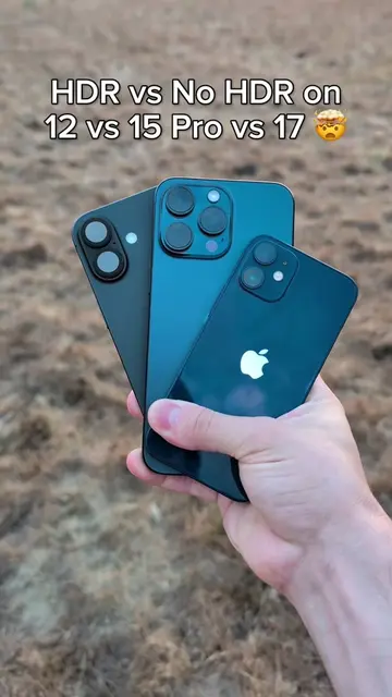 HDR Dolby vs No HDR on 3 iPhones 🤯 - Any difference? 😳 #iphone #hdr #dolby #fy
