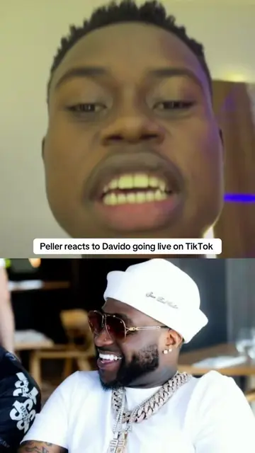 Peller reacts to Davido going live on TikTok  #davido #peller 