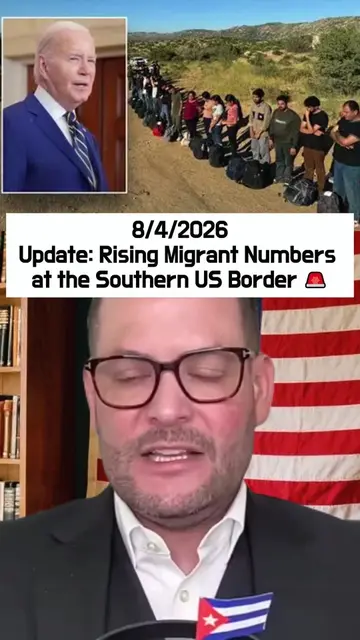 Significant migrant influx detected at the U.S.-Mexico border, with reports indi