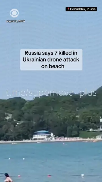Russia says a Ukrainian drone attack on a Black Sea beach in the Krasnodar regio