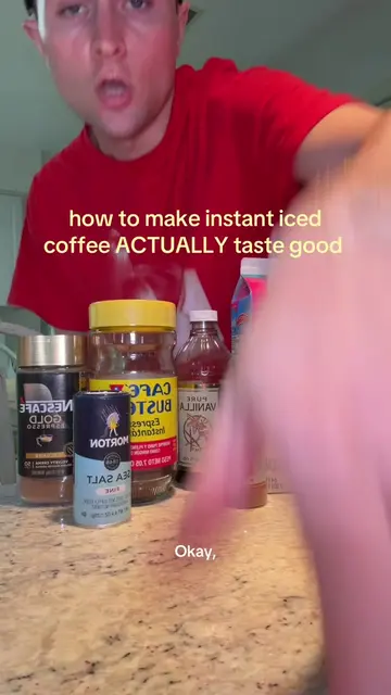 how to make your instant iced coffee at home ACTUALLY taste good (with household
