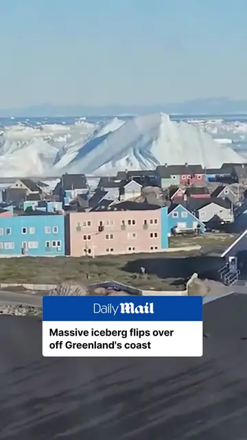 Eyewitnesses captured a massive iceberg turning over off the coast of Ilulissat,