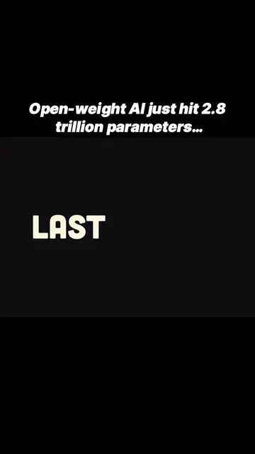 Open-weight AI just hit 2.8 trillion parameters… #aitools#aicoding#buildingpubli
