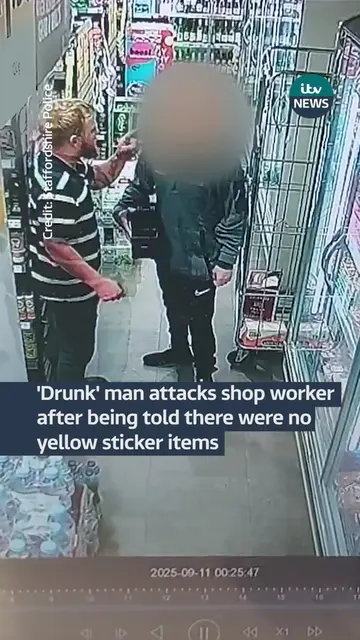 CCTV footage has captured the moment a drunken teenager robbed a Morrisons Daily