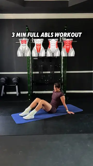 3-Minute Abs Workout at Home - Follow Along! luse @Fitbod App for my trainings N