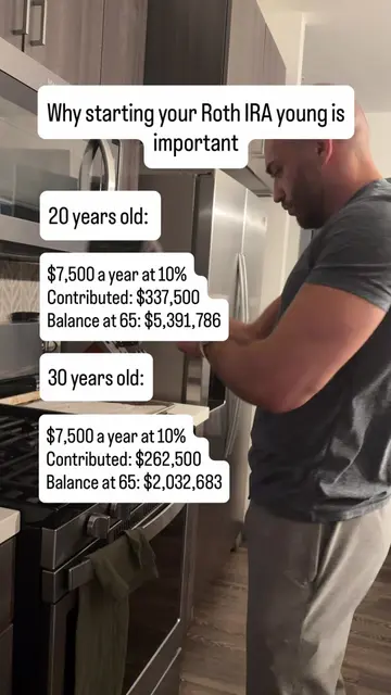 Same $7,500 a year, same 10% return. The only difference is ten years.