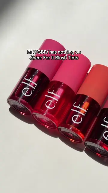 she’s like a raaaaiiinbooow 🟥🟧🟫 #sheerforit #blushtint #elfcosmetics #eyeslip