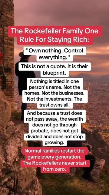 The Rockefeller Wealth Strategy That Gets Everyone Talking 👀 “Own nothing. Cont