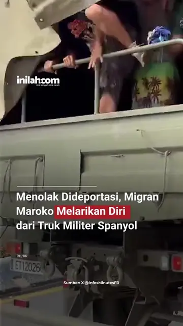 Sejumlah migran asal Maroko dilaporkan melarikan diri dari sebuah truk militer s
