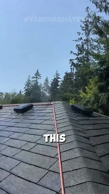 This Roof Sprays Water Before Wildfire Hits🔥 #wildfire #firesafety #homesafety 