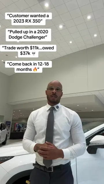 Customer pulled up in a 2020 Dodge Challenger wanting a 2023 RX 350. Owed $37K o