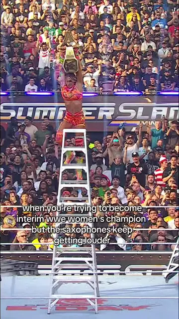the saxophones were blaring 😮‍💨🎷 #WWE #CharlotteFlair #SummerSlam 