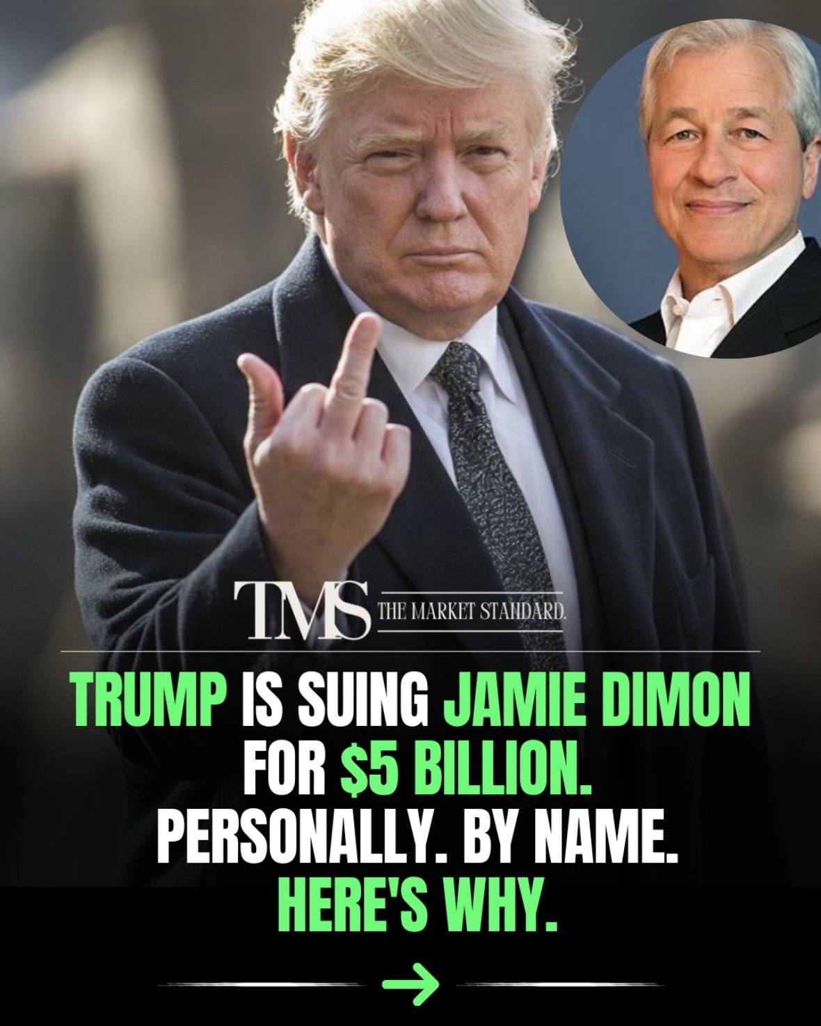 President Trump filed a $5 billion lawsuit against JPMorgan Chase and CEO Jamie 