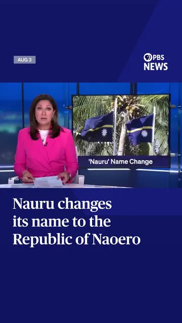 The world's third-smallest country, the Pacific island of Nauru, has changed its