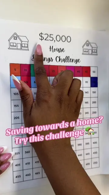 Save $25,000 with this house savings challenge 🏡✨ #Budgeting #savingmoney #savi