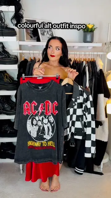 AC/DC Styling 🤘✨🎸🏁 with this sick band tee I picked up from @Any Old Iron in 