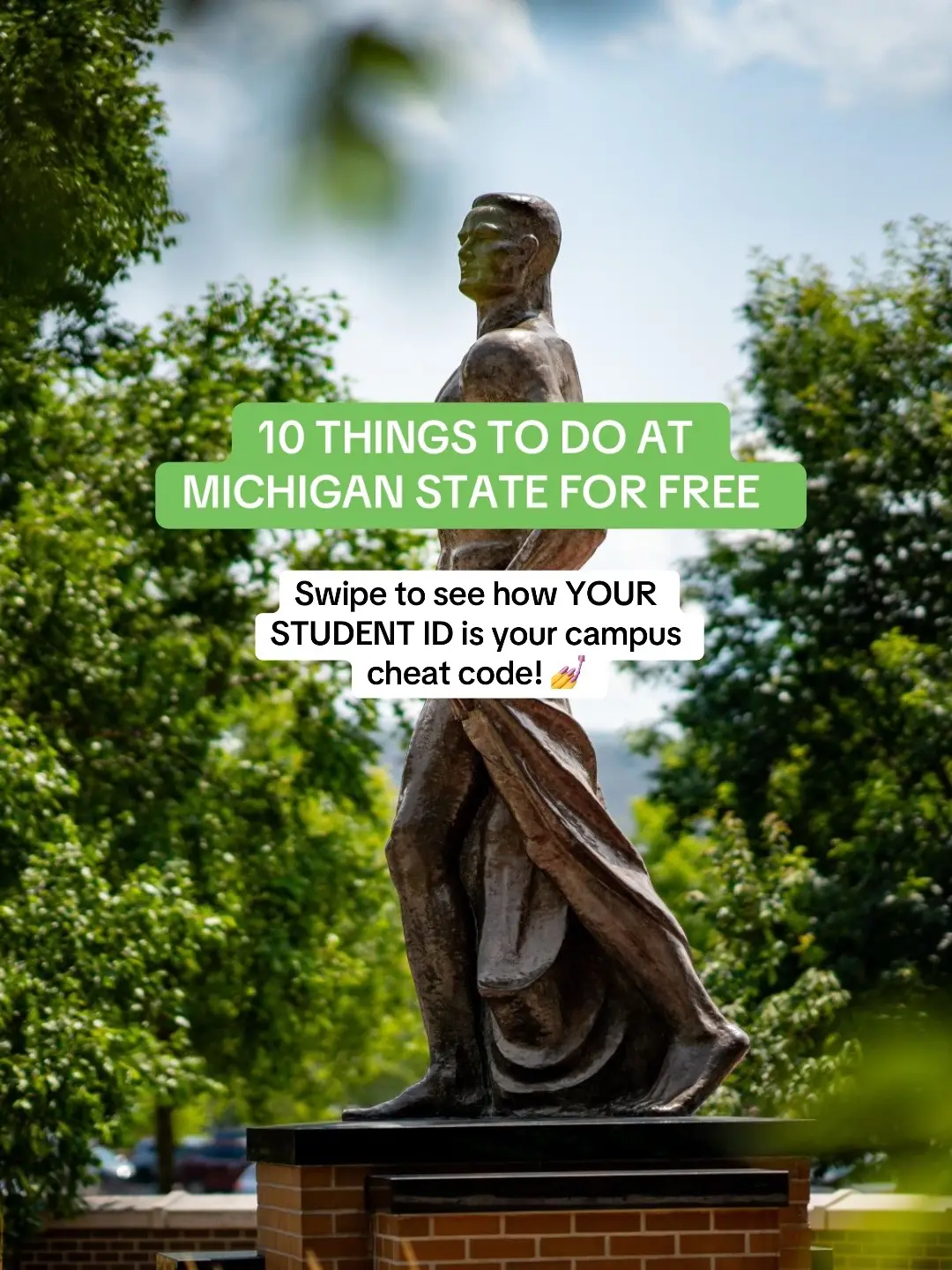 Being bored at MSU? Couldn’t be us. 😚 #MichiganState #GoGreen #College #EastLan