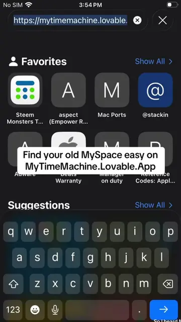 Find your old MySpace easy using an Ai tool I built on Lovable Ai that makes it 