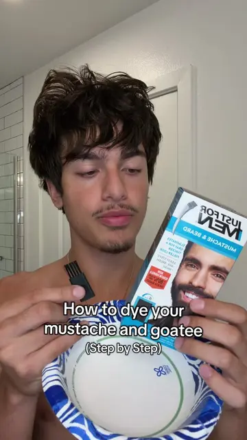 How to dye your mustache and goatee #mustache #goatee #dye #tutorial #miladweyy 