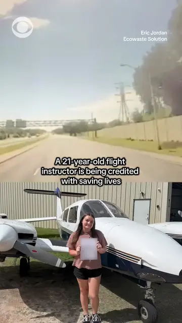 This 21-year-old flight instructor is being credited with saving lives after mak