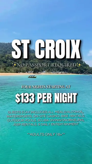 Soak up the sun in St Croix 🌞 ➡️ Book 2+ nights and receive 2 nights FREE — tra