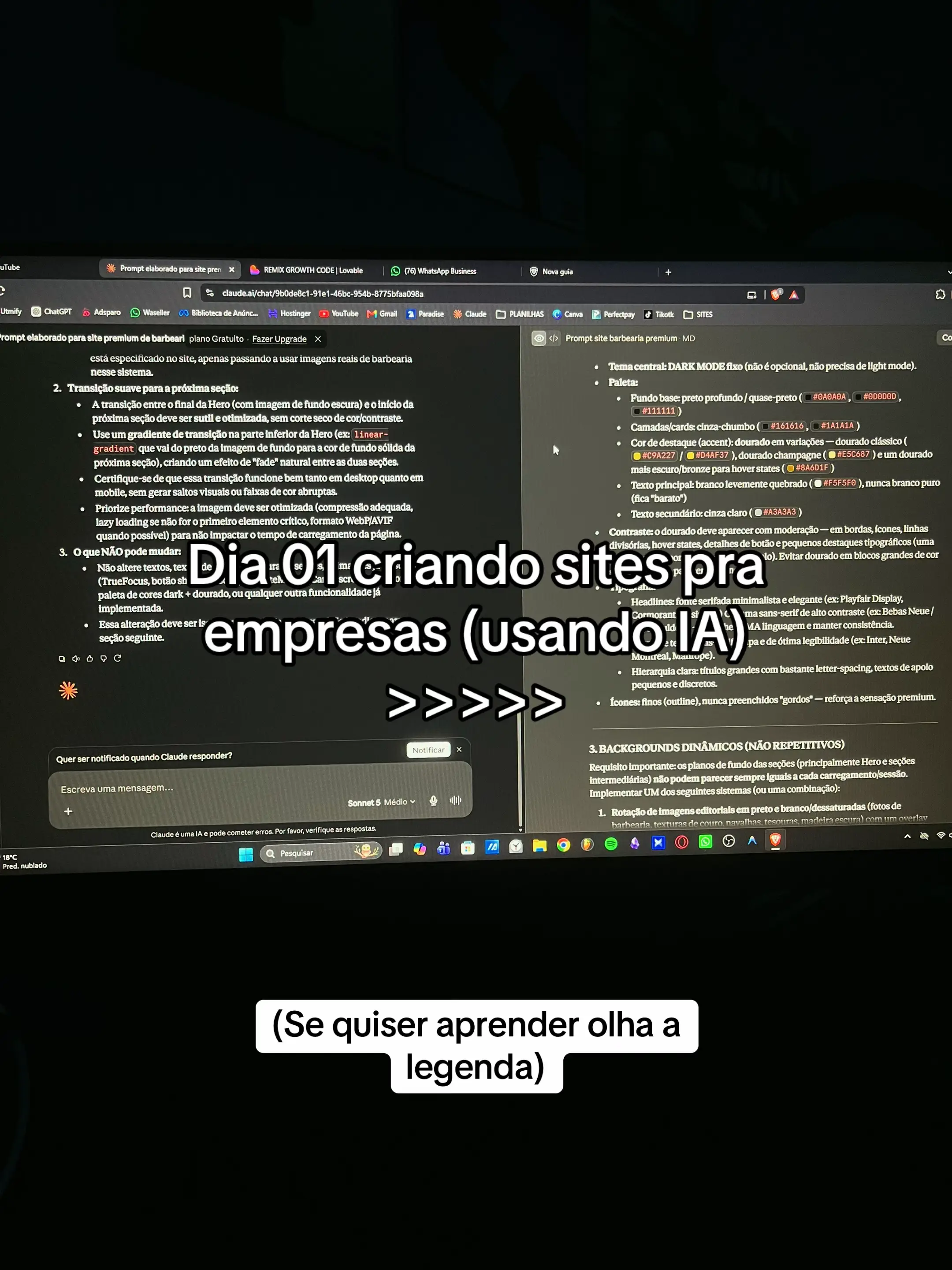 ✅Se quiser fazer esse tipo de site utilizando apenas Inteligência Artificial e o