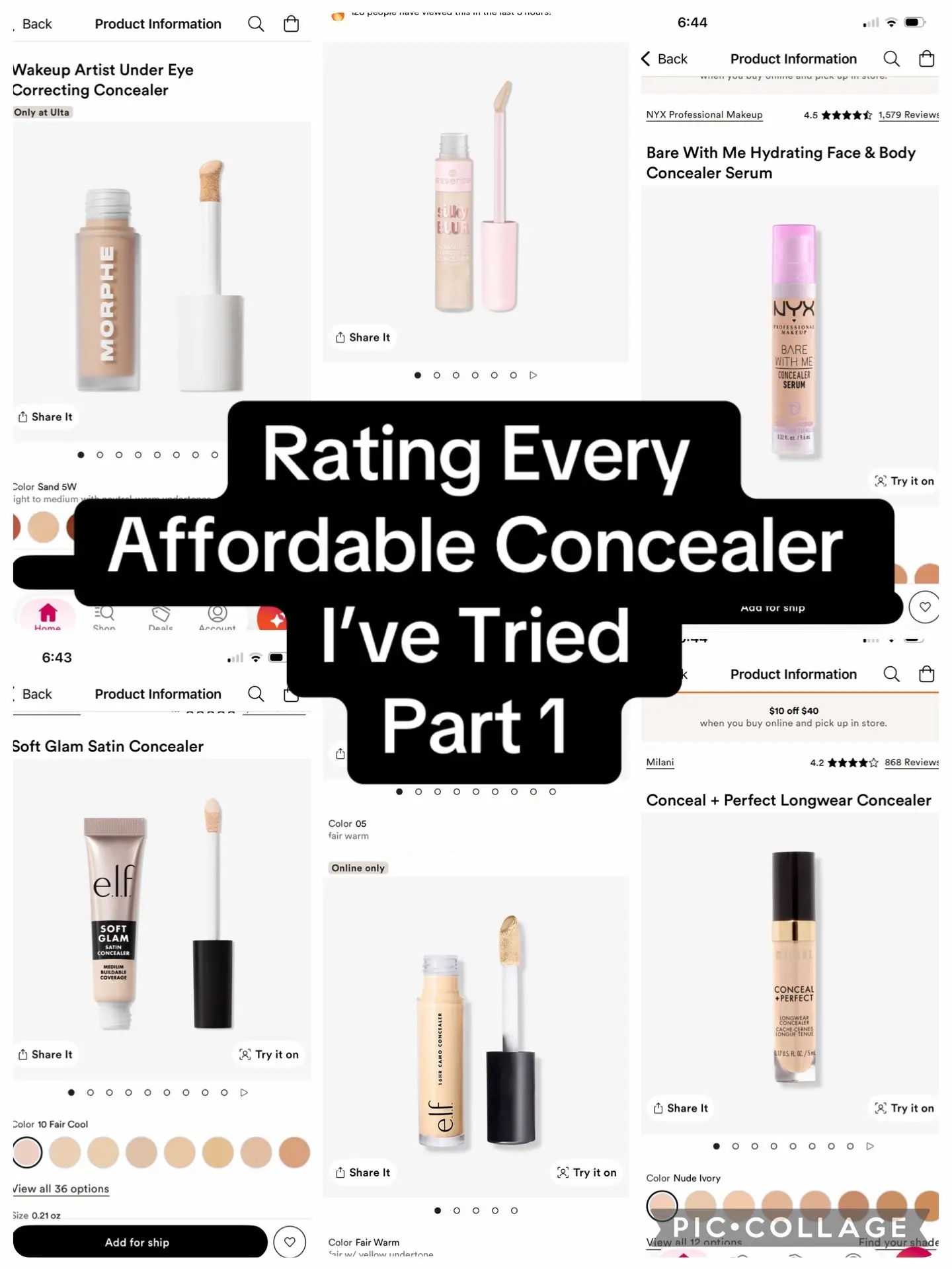 Rating every affordable concealer I’ve tried, part 1! @essence.cosmetics @Morphe