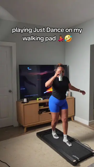 playing Just Dance on my walking pad 🤣 💃🏾 #justdance #justdancemoves #walking