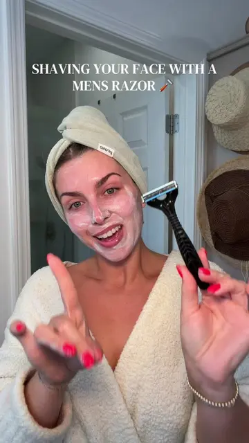 I shave my face with a mens razor about 2x a week ✨ Gently exfoliates, removes p