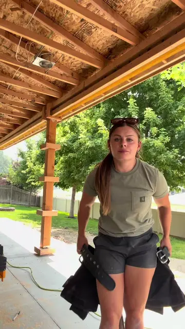 Put the first 2x6’s in the ground today at the lot 🤪  #ditl #framing #homebuild