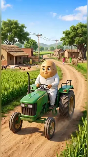 Aloo ka Tractor aur Thresher <Part 5 🚜❤️#creatorsearchinsights #kidstubeworld #