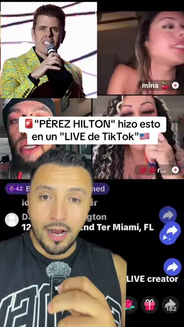 Pérez Hilton did this in a live on TikTok #perezhilton #live #tiktoklive #MiamiD