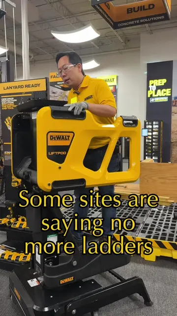 This DEWALT Lift Pod was pretty cool!  As someone who works off ladders a lot, a