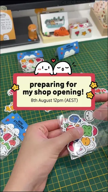 Get ready with me for my sh꩜p opening this Saturday ✏️💌 There will be lots of c