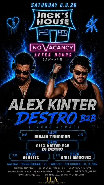 fort worth after 2am hits different 😮‍💨🔥 TLA TAKEOVER — Alex Kinter B2B DJ De