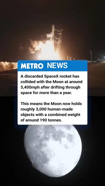 A SpaceX rocket has crashed into the moon after it was abandoned in space. The r