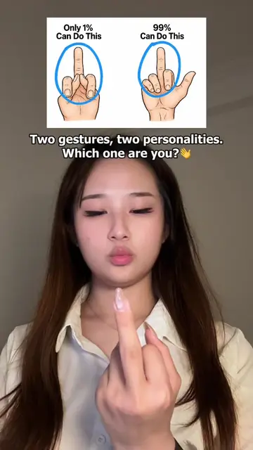 Only 1% of people can make this hand gesture 💀 Two gestures, two personalities…