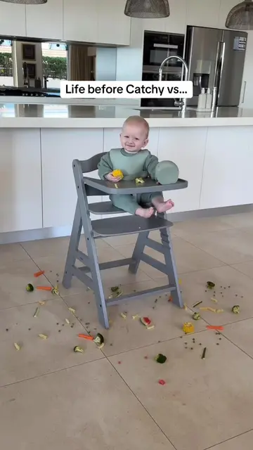 Before Catchy: ❌ Dinner hits the floor ❌ Clean-up takes longer than the meal ❌ T