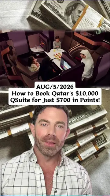 Unlock the luxury of Qatar Airways' $10K QSuite for just $700 in points! 😍🍾 Fi
